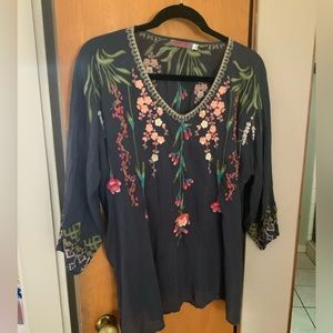 Johnny Was Top Cute Gray